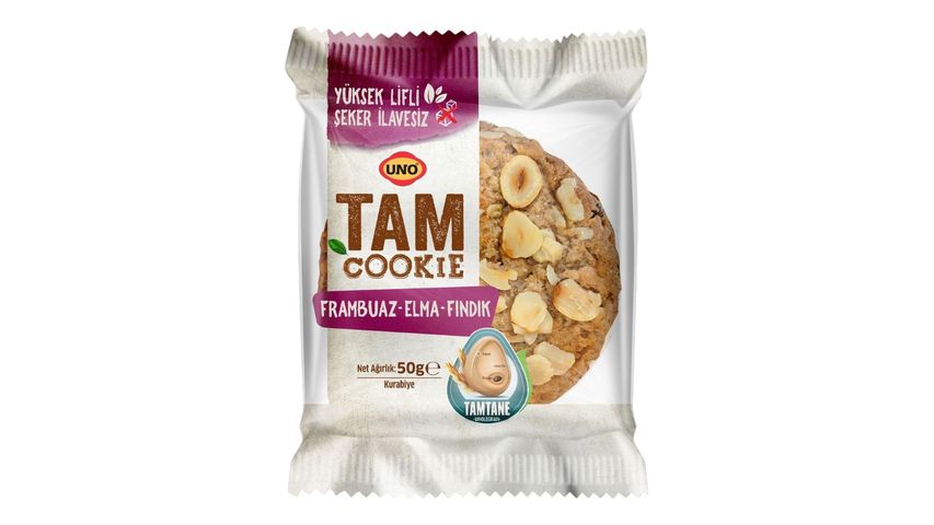 Uno Frambuaz Elma Fındıklı Cookies 50 g