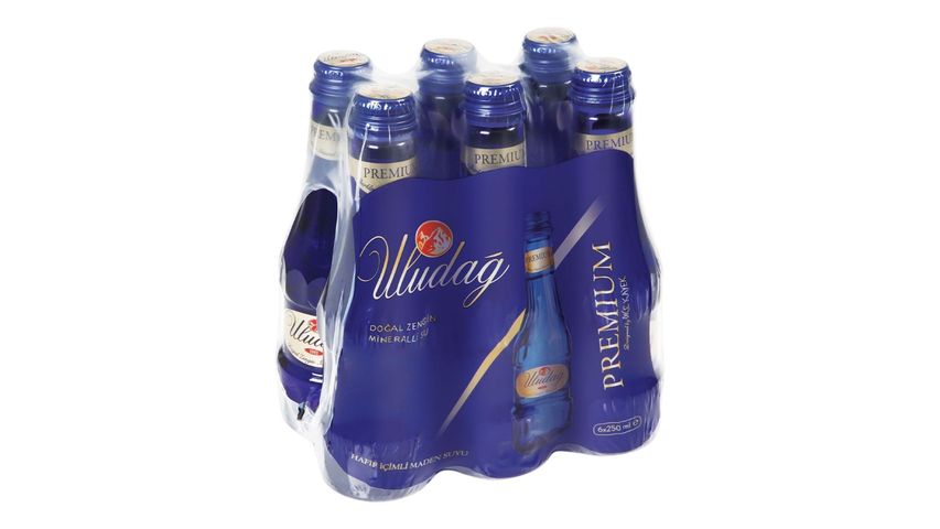 Uludağ Premium Sade Maden Suyu 6 x 250 ml