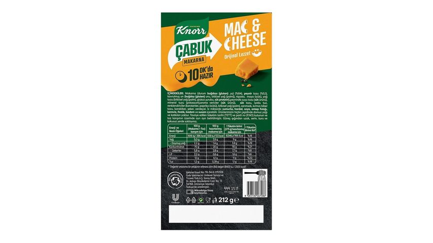 Knorr Quick Mac & Cheese 212 g