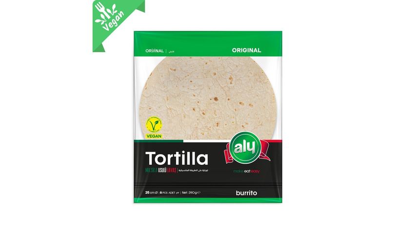 Aly Vegan Tortilla Lavash Bread 25 cm 6 Pcs 390 g