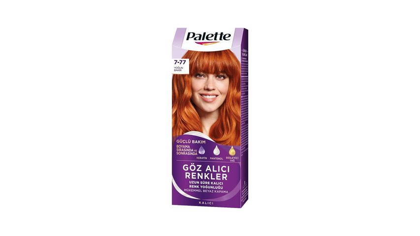 Palette Göz Alıcı Renkler Saç Boyası 7.77 Yoğun Bakır 50 ml