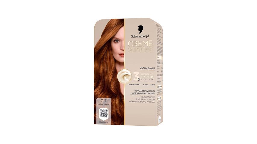 Schwarzkopf Creme Supreme 7-7 Warm Copper Hair Color