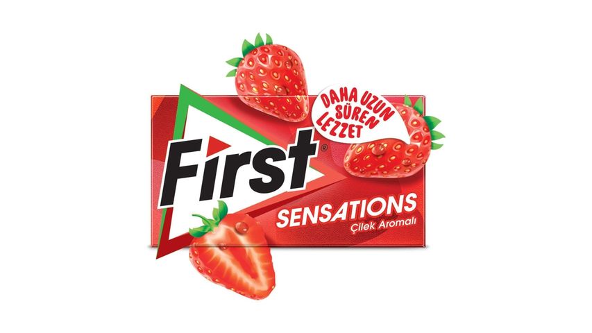 First Sensations Çilek Aromalı Sakız 27 g