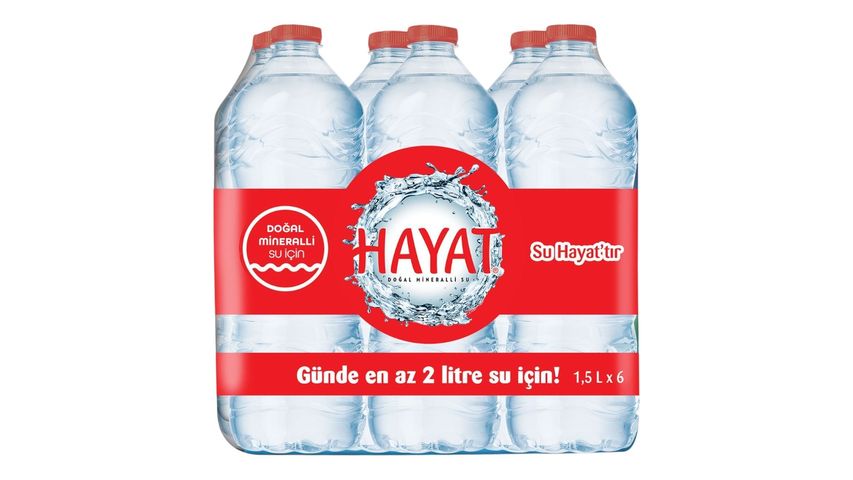 Hayat Doğal Mineralli Su 6 x 1,5 L
