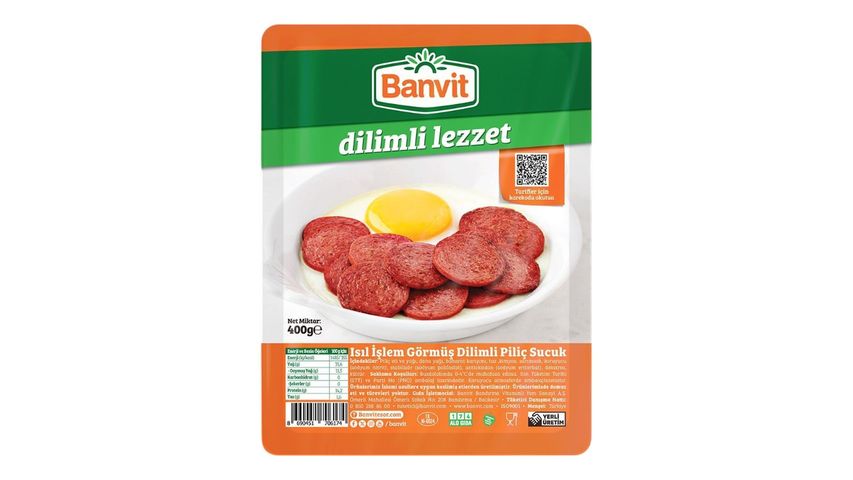 Banvit Sliced Chicken Sausage 400 g