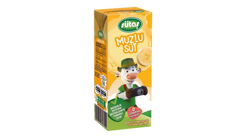 Sütaş D Vitaminli Muzlu Süt 200 ml