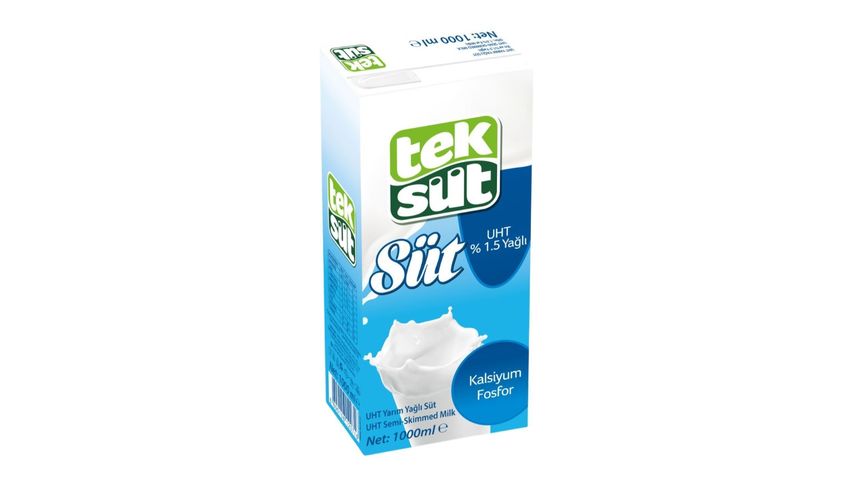 Teksüt Yarım Yağlı Süt 1 L