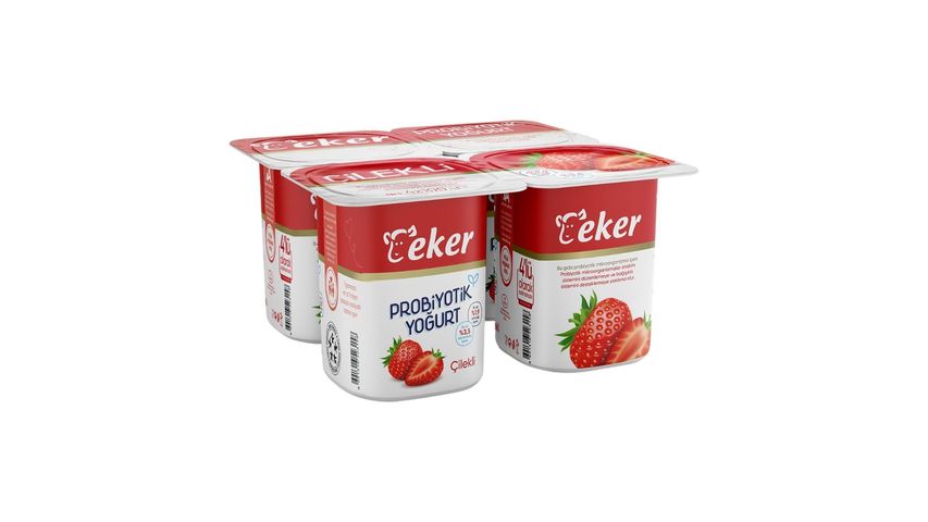 Eker Probiyotik Çilekli Yoğurt 4 x 100 g