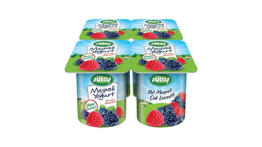 Sütaş Forest Fruit Yogurt 4 x 115 g
