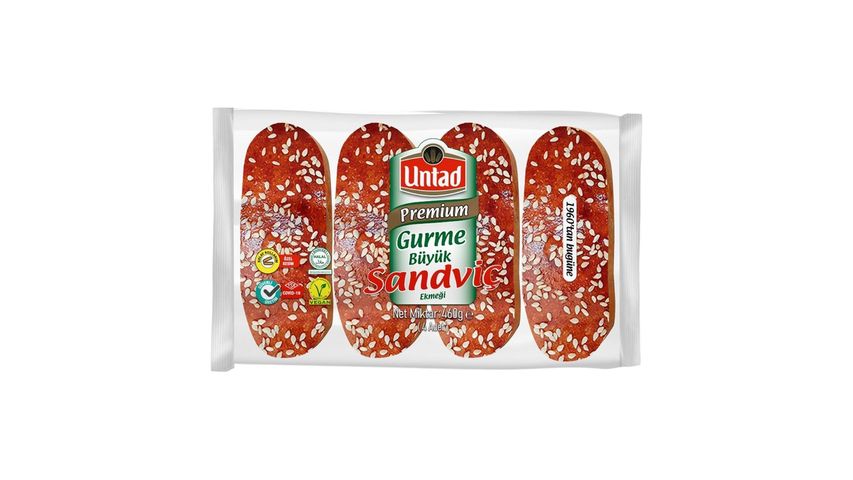 Untad Premium Gurme Büyük Sandviç Ekmeği 4 x 115 g