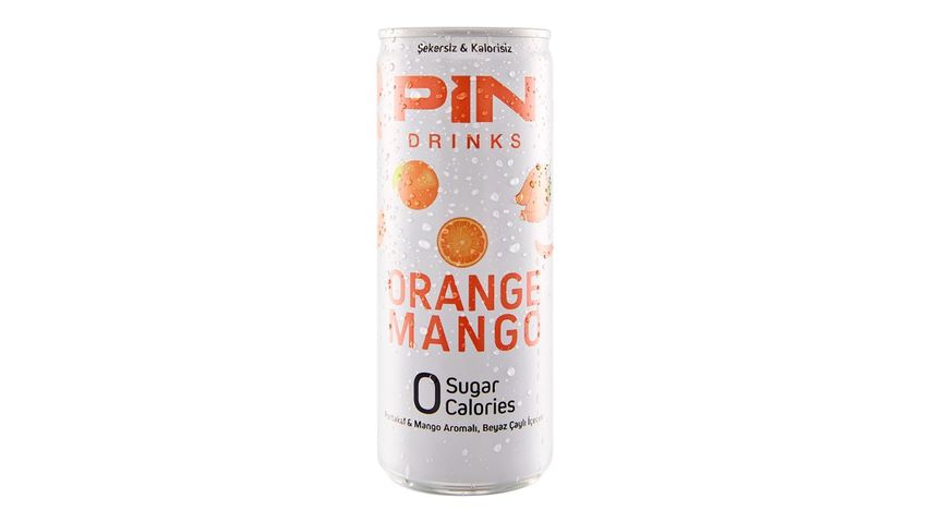 Pin Orange & Mango Flavored White Tea Drink Can 250 ml