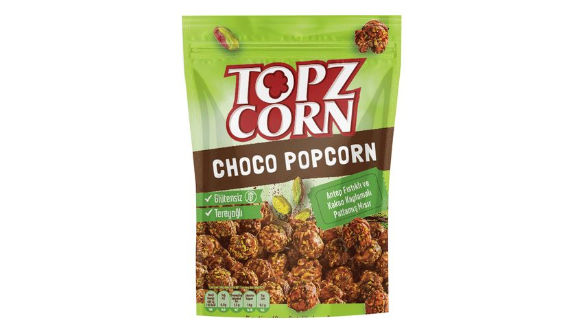 Topz Corn Pistachio & Cocoa-Coated Popcorn 80 g