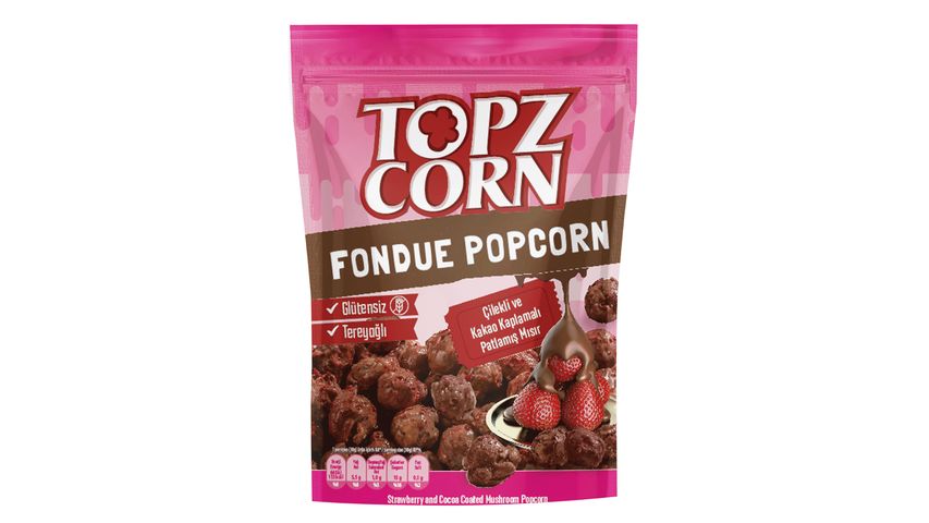 Topz Corn Strawberry & Cocoa-Coated Popcorn 80 g