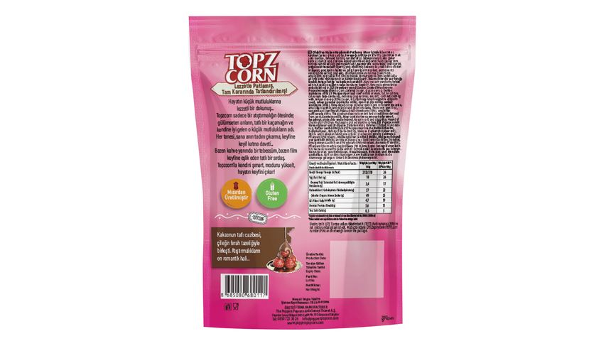 Topz Corn Strawberry & Cocoa-Coated Popcorn 80 g