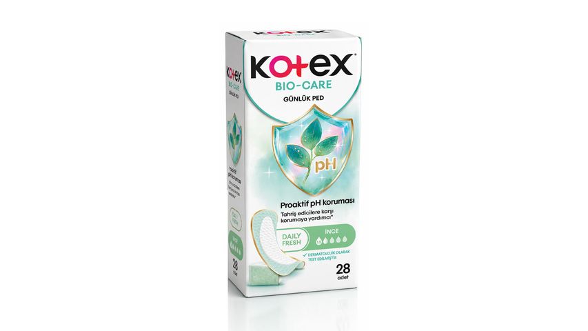 Kotex Bio-Care Thin Daily Panty Liners 28 Count