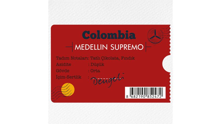 Moliendo Colombia Medellin Supremo Öğütülmüş Filtre Kahve 250 g