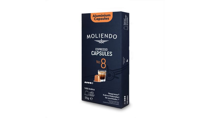 Moliendo No:8 Nespresso Uyumlu Kapsül Kahve 10 Adet