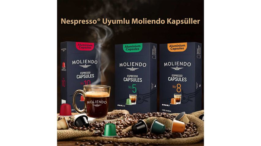 Moliendo No:8 Nespresso Uyumlu Kapsül Kahve 10 Adet