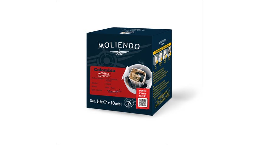 Moliendo Colombia Medellin Supremo Practical Filter Coffee 10 x 10 g