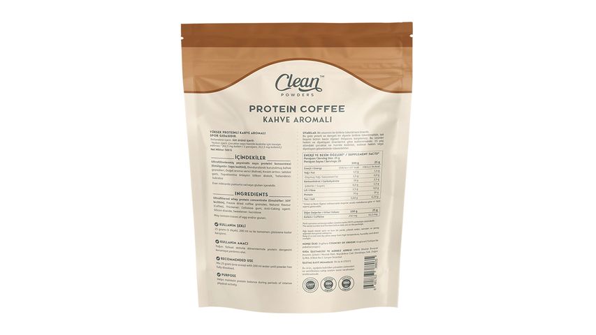 Clean Powders Protein Coffee Kahve 500 g