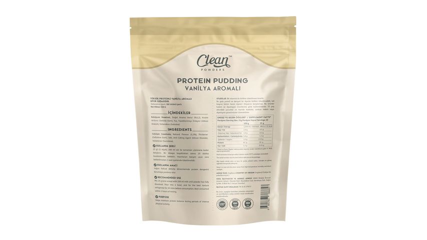 Clean Powders Protein Puding Vanilya 500 g