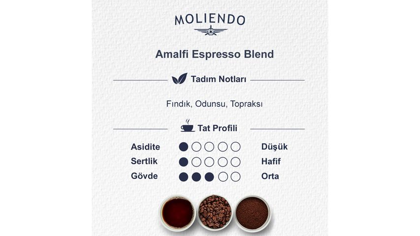 Moliendo Amalfi Espresso Blend Çekirdek Kahve 1000 g