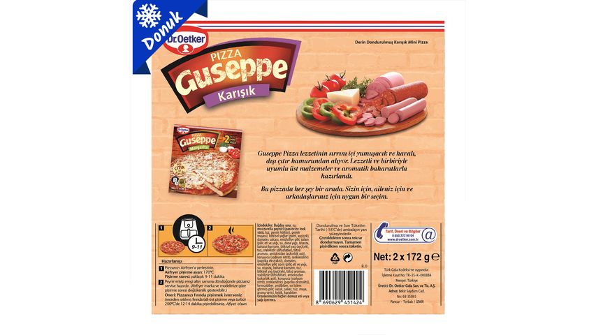 Dr. Oetker Guseppe Mini Karışık Pizza 344 g