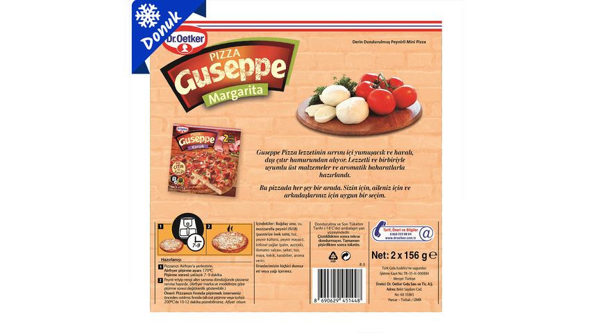 Dr. Oetker Guseppe Mini Margarita Pizza 312 g