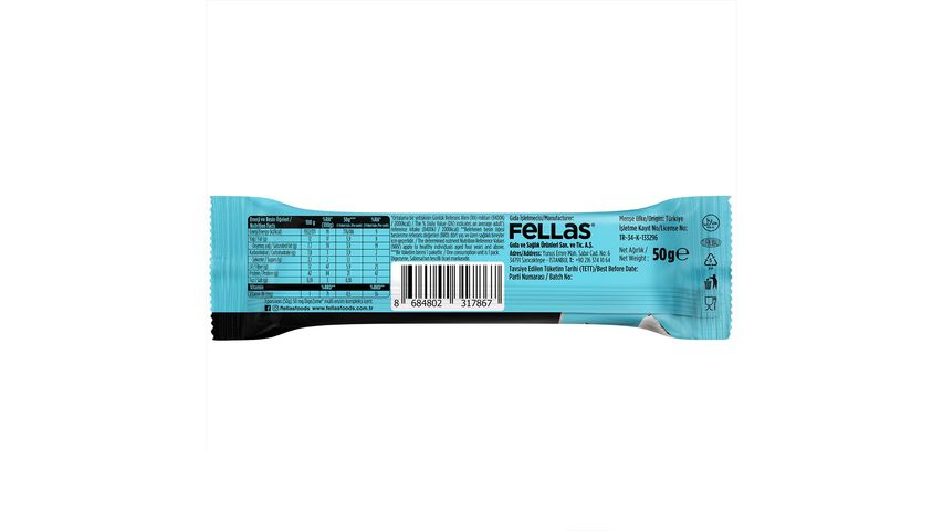 Fellas Chocolate-Coated HighPro+ Protein Bar – Coconut Flavor, 50 g