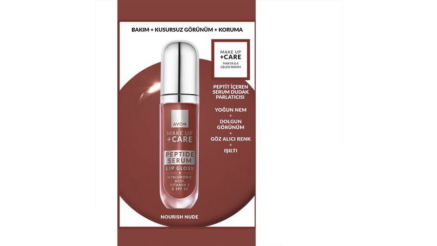 Avon Peptide Serum Lip Gloss Nourish Nude
