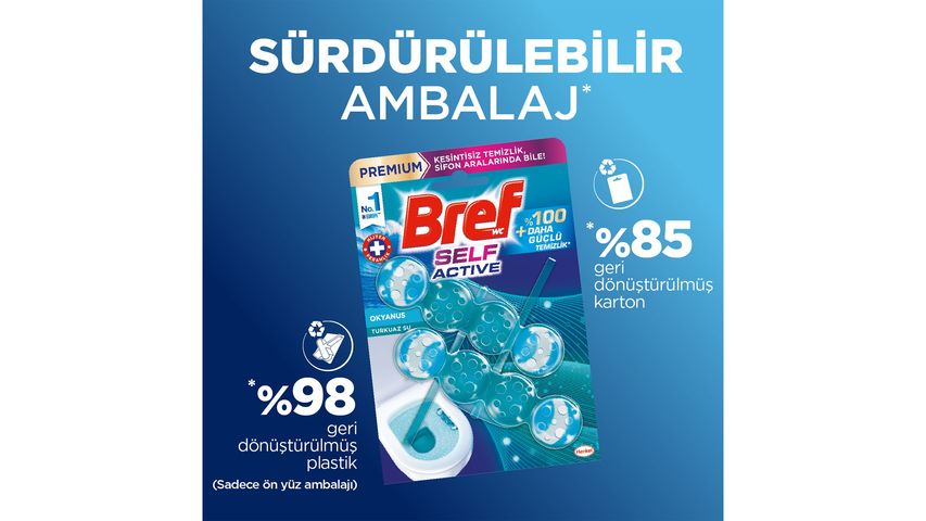Bref Self Active Ocean Blue Water Toilet Block 2-Pack