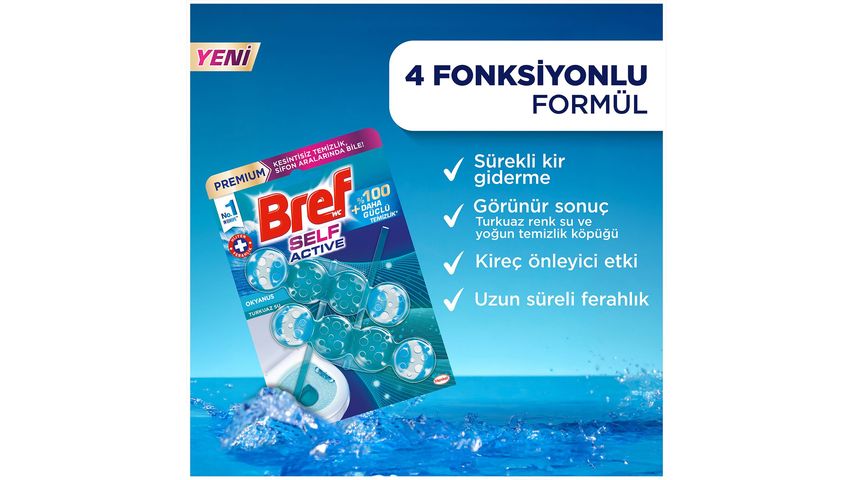 Bref Self Active Ocean Blue Water Toilet Block 2-Pack
