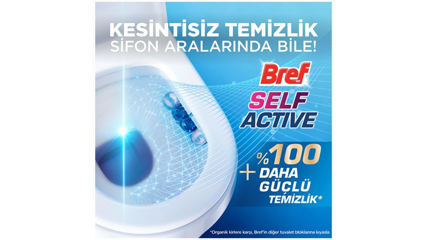 Bref Self Aktiv Çamaşır Suyu Katkılı Mavi Su 2'li