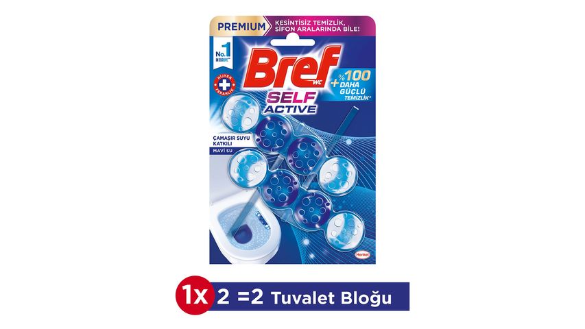 Bref Self Aktiv Çamaşır Suyu Katkılı Mavi Su 2'li