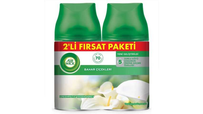 Air Wick Freshmatic Yedek Sprey Bahar Çiçekleri 2'li Fırsat