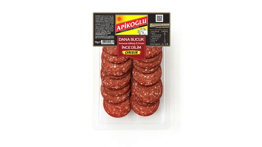 Apikoğlu Thinly Sliced Beef Sucuk Snack 70 g