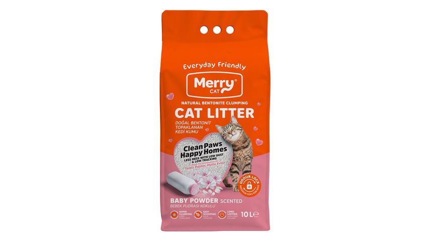 Merry Baby Powder Scented Cat Litter 10 L