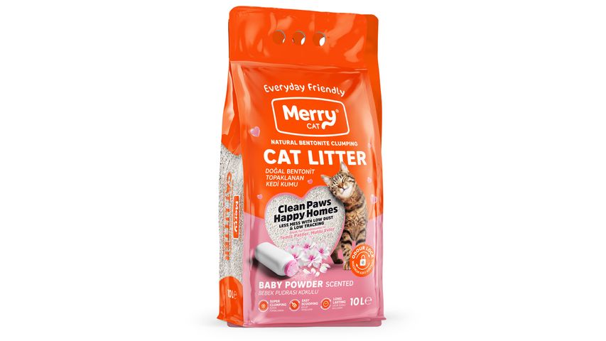 Merry Baby Powder Scented Cat Litter 10 L