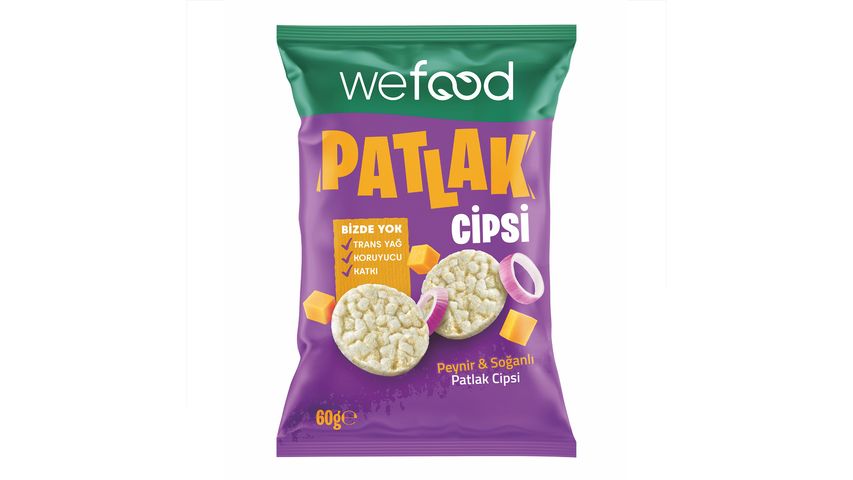 Wefood Peynir & Soğanlı Patlak Cips 60 g