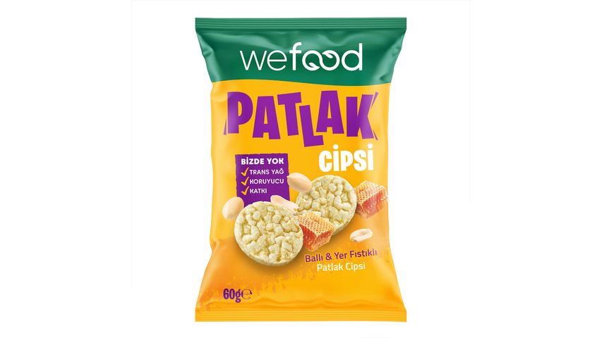 Wefood Ballı & Yer Fıstıklı Patlak Cips 60 g