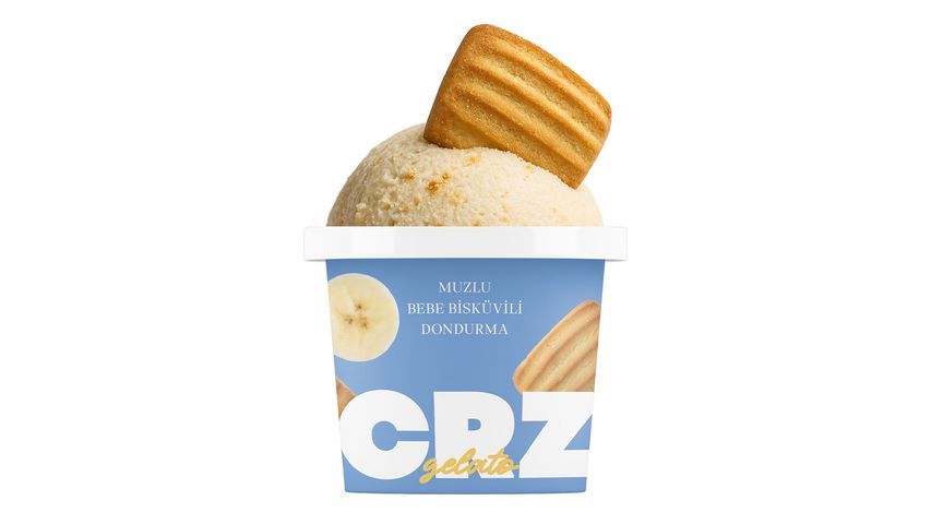 Crazy Flakes Gelato Banana & Baby Biscuit Ice Cream 180 ml
