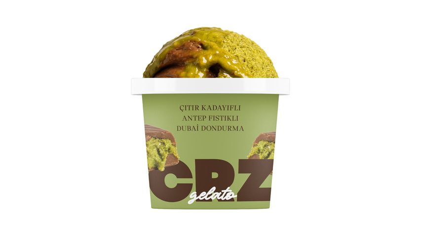 Crazy Flakes Çıtır Kadayıflı Antep Fıstıklı Dubai Dondurması 180 ml