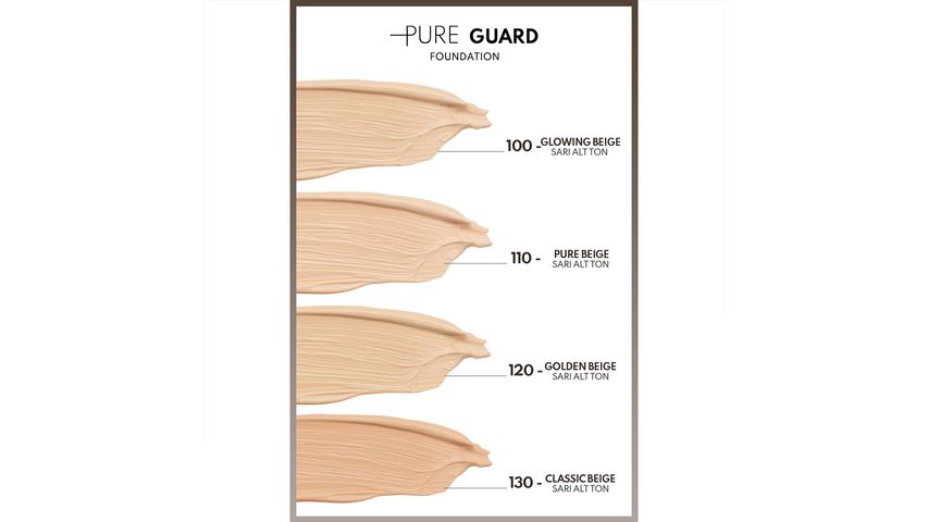 Note Pure Guard Foundation 100 Glowing Beige SPF 50 Full Coverage Satin Finish Foundation