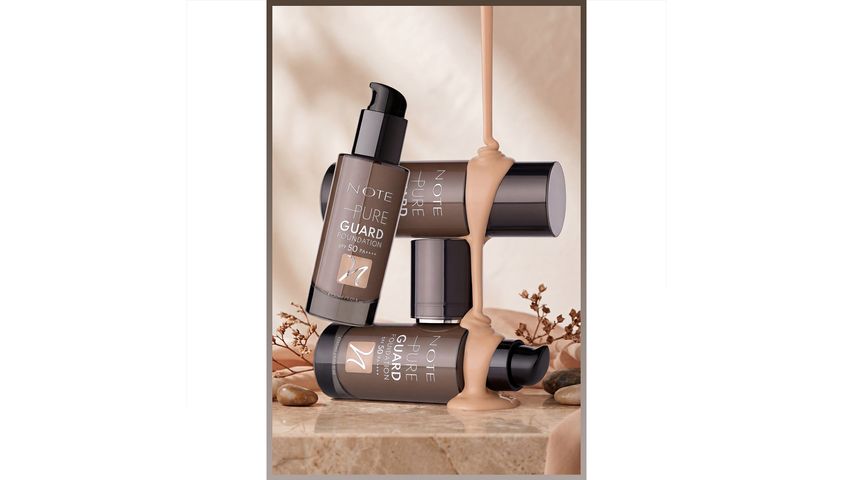 Note Pure Guard Foundation 100 Glowing Beige SPF 50 Full Coverage Satin Finish Foundation