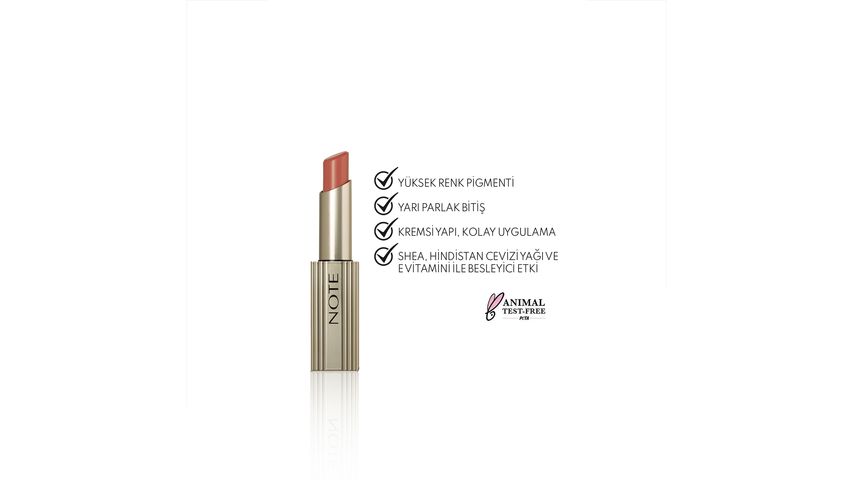 Note Aura Silk Lipstick 07 Classy Nude Creamy Semi-Matte Lipstick - Nude