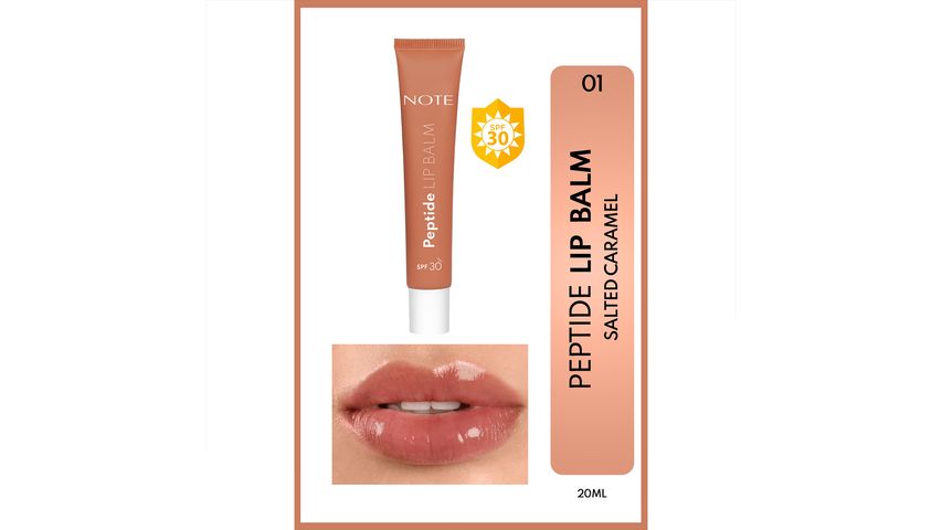 Note Peptide Lip Balm 01 Salted Caramel SPF 30 – Nemlendirici & Parlatıcı Dudak Balmı