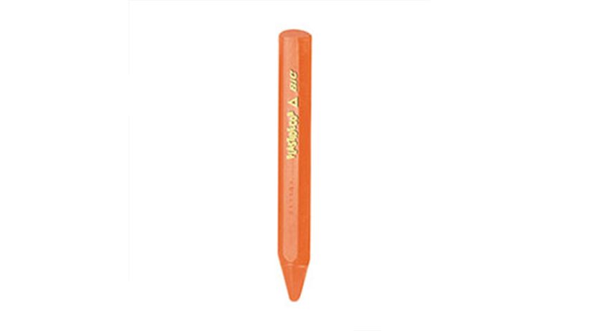 BIC Plastidecor Clean Hands Triangular Wax Crayons, 12 Colors
