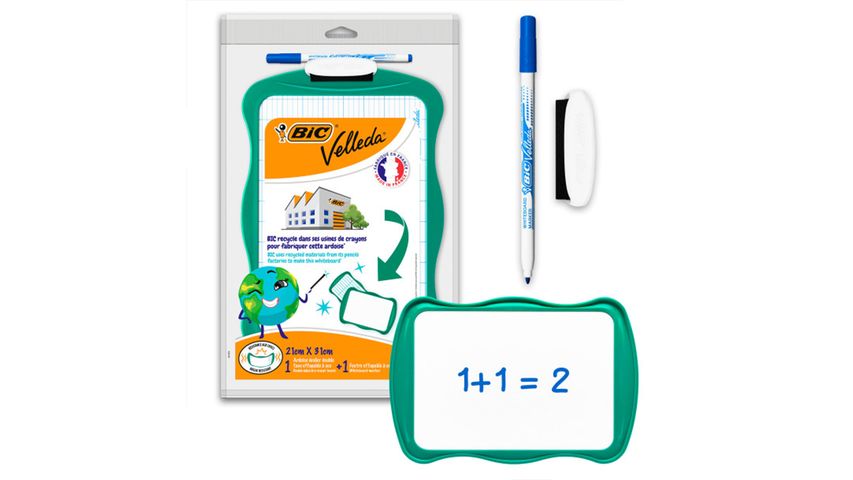 BIC Mini Beyaz Tahta + 1 Adet 1712 Beyaz Tahta Kalemi + Silgi