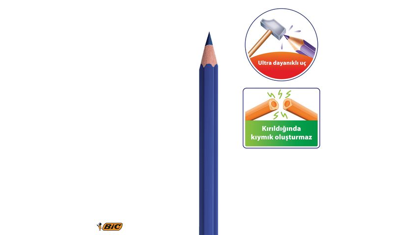 BIC Metal Tüp Kuru Boya Kalemi 24+1 Renk