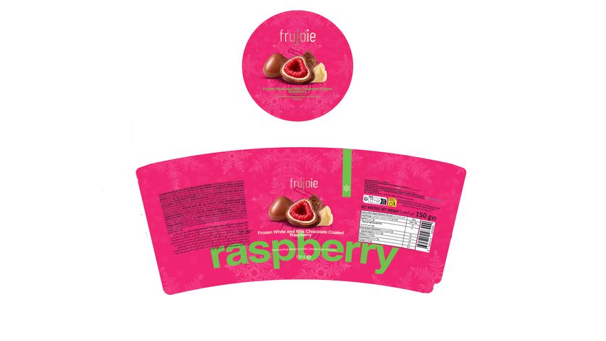 Frujoie Milk & White Chocolate Covered Raspberries 150 g
